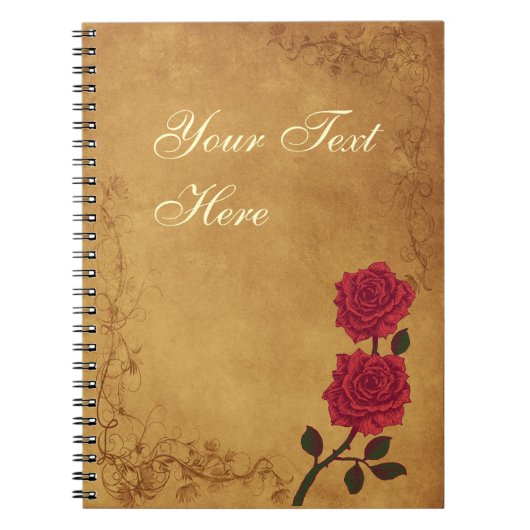 Carnet Mariage vintage Red Rose (Devant)