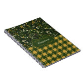 Carnet Marianne Dark Daisy Plaid Floral (Côté Droit)