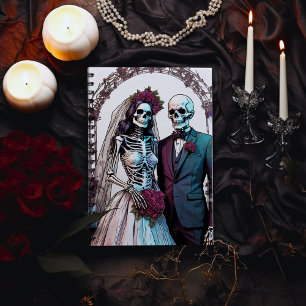 Carnet Mariée et marié squelettes