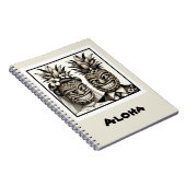 Carnet Mariée et marié Tête de Tiki d'ananas Aloha Mariag (Côté Droit)