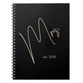 Carnet Mariée moderne | Beige + noir (Devant)