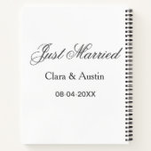 Carnet Mariés add nom couple date année simulation de mar (Dos)