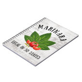 Carnet Marinara Légal dans 50 Etats Basil et tomates (Côté gauche)