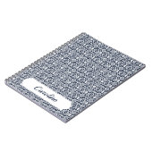 Carnet Marine avec Motif de dentelle de Crochet blanc (Côté gauche)