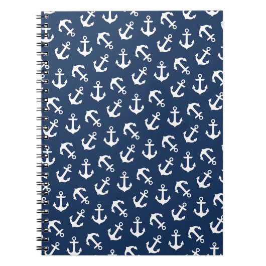 Carnet Marine Aweigh de motif d'Ancres nautiques (Devant)