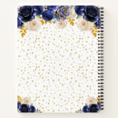 Carnet Marine Blue Floral Princess Quinceañera (Dos)