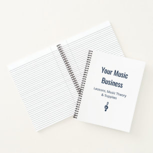 Carnet Marine Blue Treble Clef Musicien Musique Business