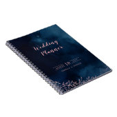 Carnet Marine blush calligraphie wedding planner rustique (Côté Droit)