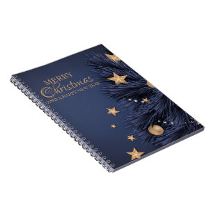 Carnet Marine Gold Simple Christmas Day Spiral Photo