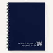 Carnet MARINE Monogramme Minimal Initial ENTREPRISE COMME (Devant)