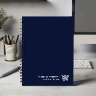 Carnet MARINE Monogramme Minimal Initial ENTREPRISE COMME