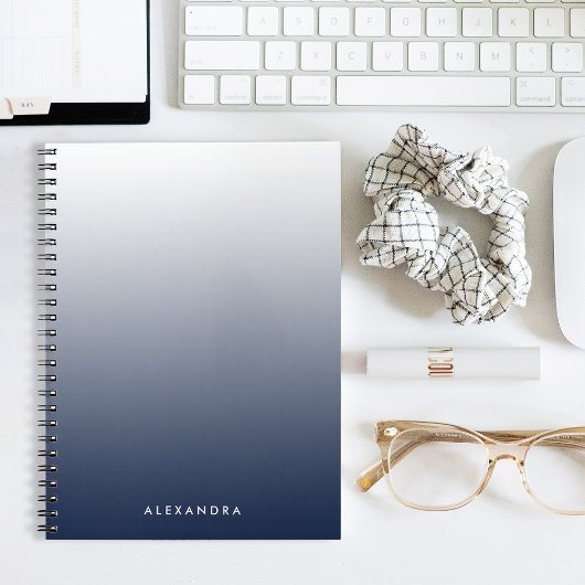 Carnet Marine Ombre Gradient Personnalisé