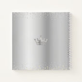 Carnet Marine Parties scintillant Argent Tiara Quinceañer (Dos)