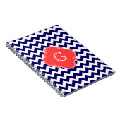 Carnet Marine What Chevron Zigzag Coral Quatrefoil Monogr (Côté Droit)