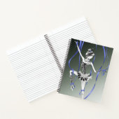 Carnet Marionnette de ballerine excentrique Rubans bleus (Intérieur)