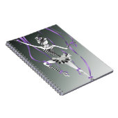 Carnet Marionnette de ballerine fantaisiste Rubans violet (Côté Droit)