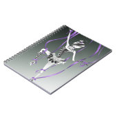 Carnet Marionnette de ballerine fantaisiste Rubans violet (Côté gauche)
