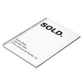 Carnet Marketing immobilier VENDU Budget personnalisé (Côté gauche)