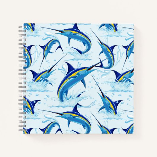 Carnet Marlin Bleu Jaillissant de l'Océan (Devant)