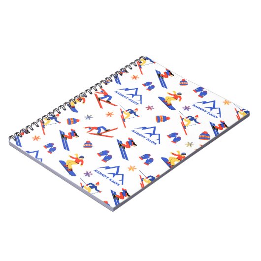 Carnet Marmot Basin Alberta Ski Snowboard Motif (Côté gauche)