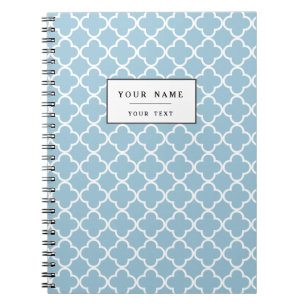 Carnet Marocain Patt de Quatrefoil de bleu bleu vert et