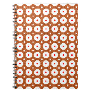 Carnet Marocain traditionnel sans couture brun, blanc et