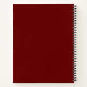 Carnet Maroon moderne spa jaune silhouette (Dos)