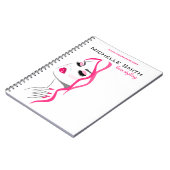 Carnet Marquage à chaud de beauté de fille de rose de (Côté gauche)