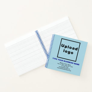 Carnet Marque commerciale sur Carré bleu clair spirale