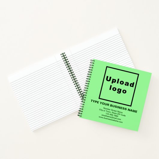 Carnet Marque commerciale sur Carré vert clair spirale (Intérieur)
