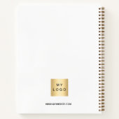 Carnet Marque couleur monogramme initiales entreprise (Dos)