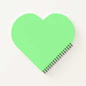 Carnet Marque d'affaires sur la forme de coeur vert clair (Dos)