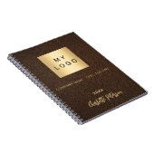 Carnet Marque de commerce en cuir faux brun (Côté Droit)