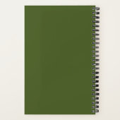 Carnet Marque de luxe vert olive foncé tendance (Verso)