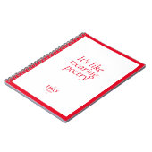 Carnet Marque d'influenceur de mode rouge chic (Côté gauche)