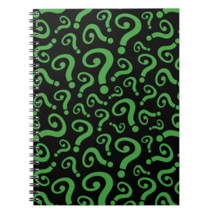 Carnet Marque d'interrogation verte