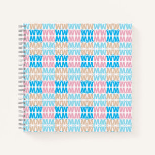 Carnet Marque-page élégant et amusant avec lettrage rose