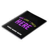 CARNET MARQUE VERIFIEE NOIRE PERSONNALISABLE MODERNE ET C (Côté gauche)