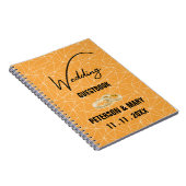 Carnet Marques à skis | Élégant invité Mariage noir jaune (Côté Droit)