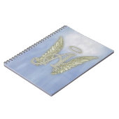 Carnet Marquez avec des lettres un monogramme d'ange (Côté gauche)