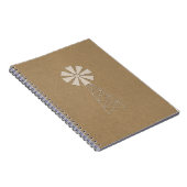 Carnet Marron Rustique Kraft Moulin à Vent Campagne Moder (Côté Droit)