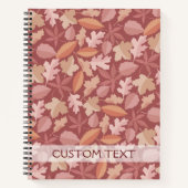 Carnet Marsala motif feuille (Devant)