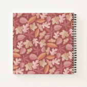 Carnet Marsala motif feuille (Dos)