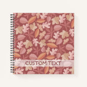 Carnet Marsala motif feuille (Devant)