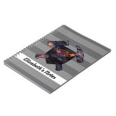 Carnet Marteaux de roche du géologue avec flux de lave ha (Côté gauche)