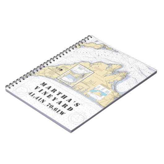 Carnet Martha's Vineyard Latitude Longitude Boater's (Côté gauche)