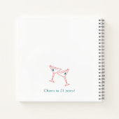 Carnet Martini Cheers 21e anniversaire fête Guestbook (Dos)