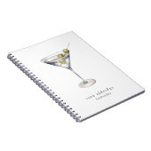 Carnet Martini Cocktail Bartender Professionnel (Côté Droit)