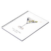 Carnet Martini Cocktail Bartender Professionnel (Côté gauche)