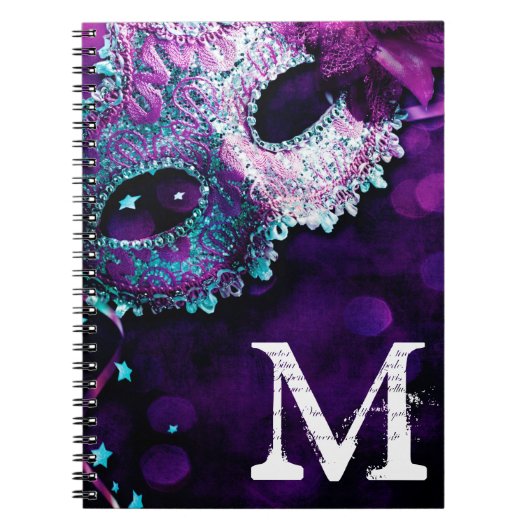 Carnet Mascarade Masque Masque Masquage Monogramme Note i (Devant)